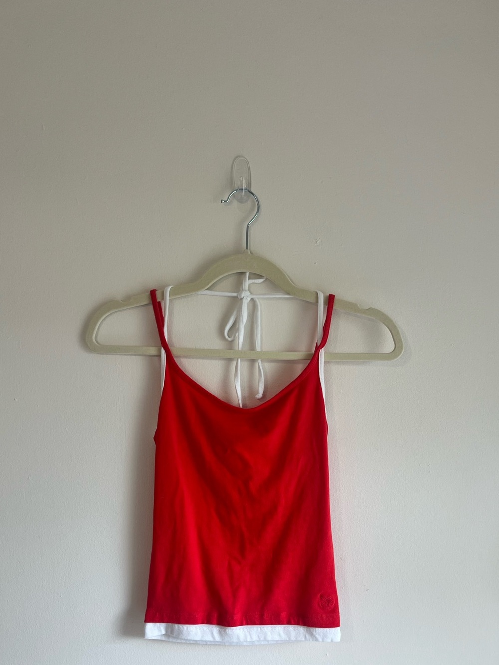 Y2K Red Layered Look Cami Tank Top